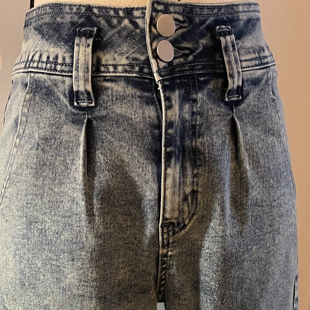 High Waisted Pleated Women's Jeans (S)
